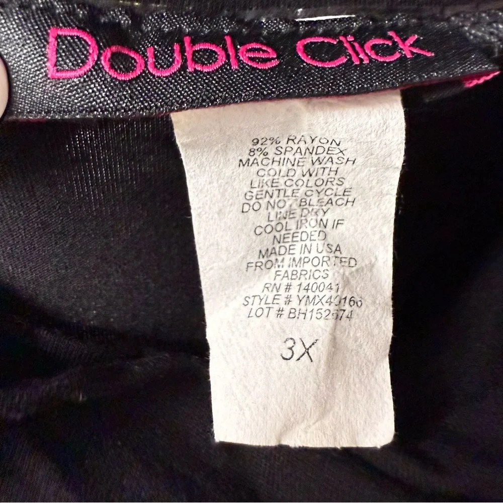 Double Click 3X Black Maxi Skirt w/Side Ruching - Picture 4 of 6